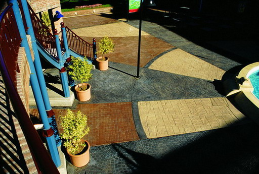 彩色壓花藝術地坪